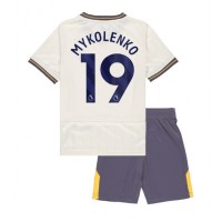 Maglia Calcio Everton Vitaliy Mykolenko #19 Terza Divisa Bambino 2024-25 Manica Corta (+ pantaloncini)